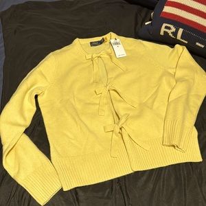 70% cotton 30% brand new women’s tie detail sweater
